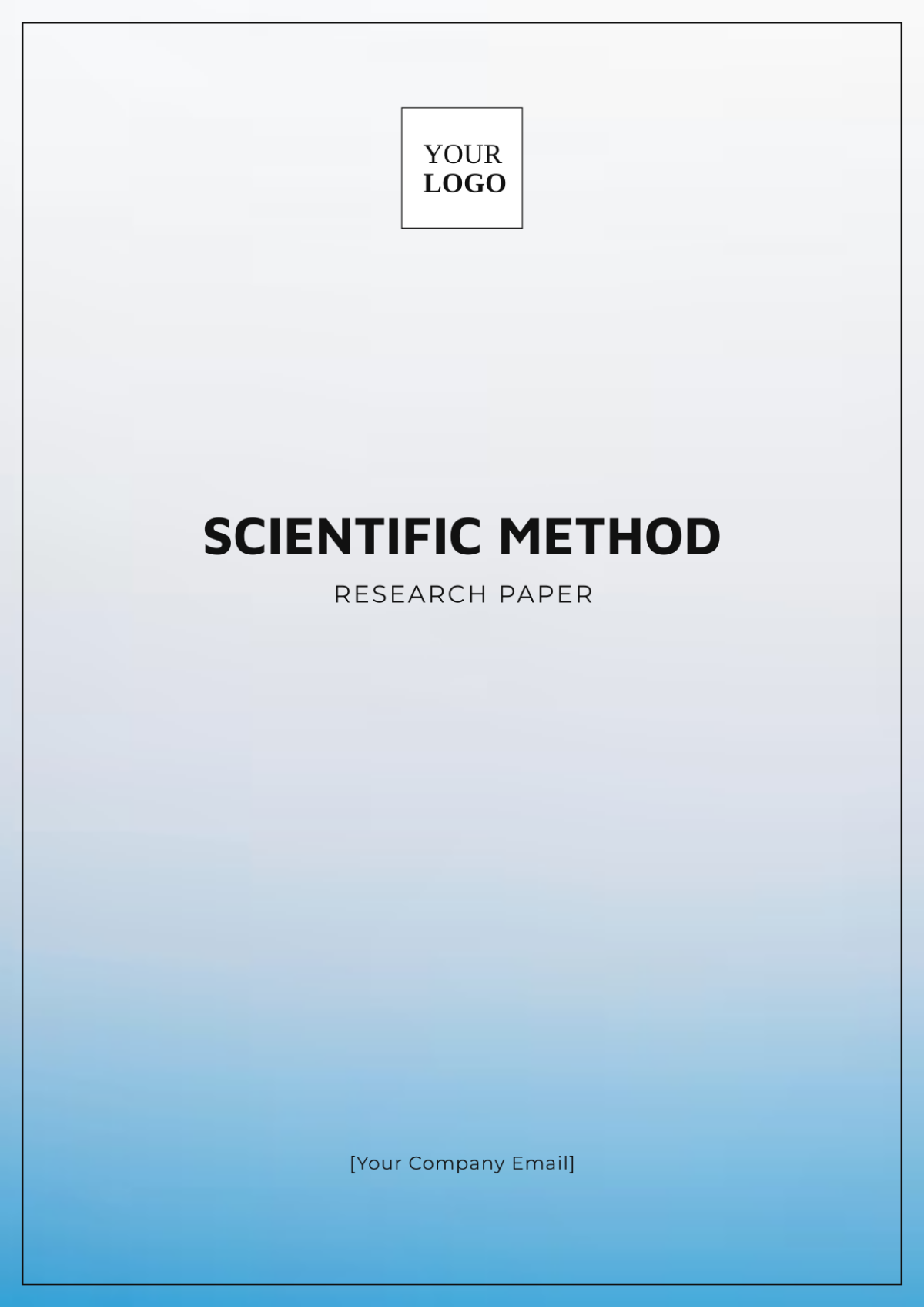 Scientific Method Research Paper Template