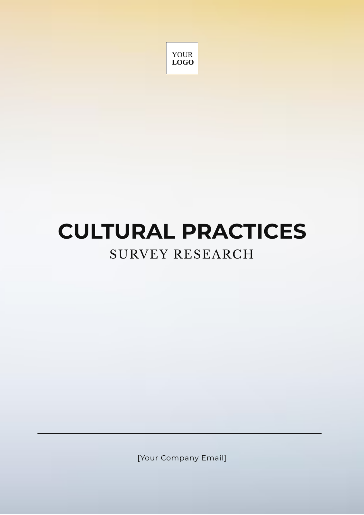 Cultural Practices Survey Research Template - Edit Online & Download