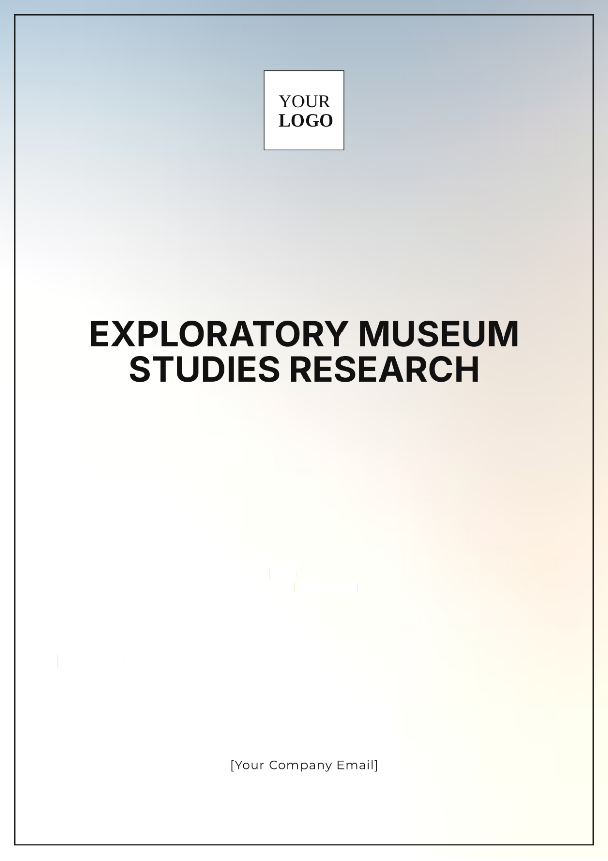 Exploratory Museum Studies Research Template - Edit Online & Download