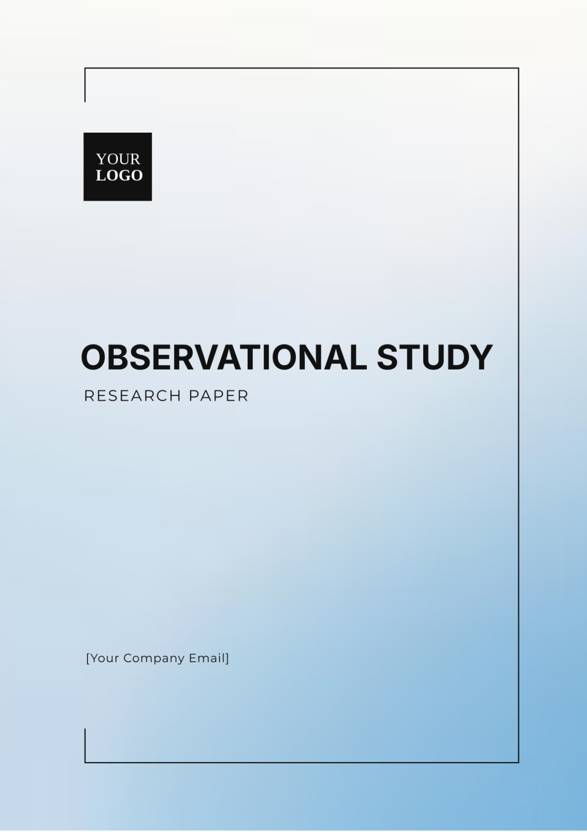 Free Observational Study Research Paper Template