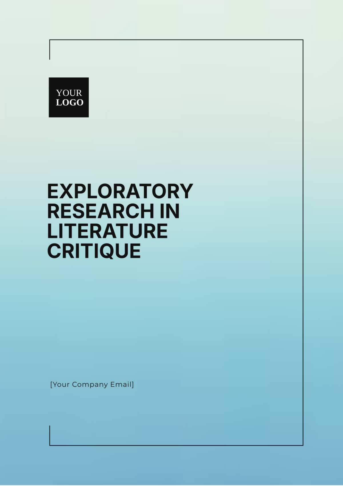 Exploratory Research in Literature Critique Template - Edit Online & Download