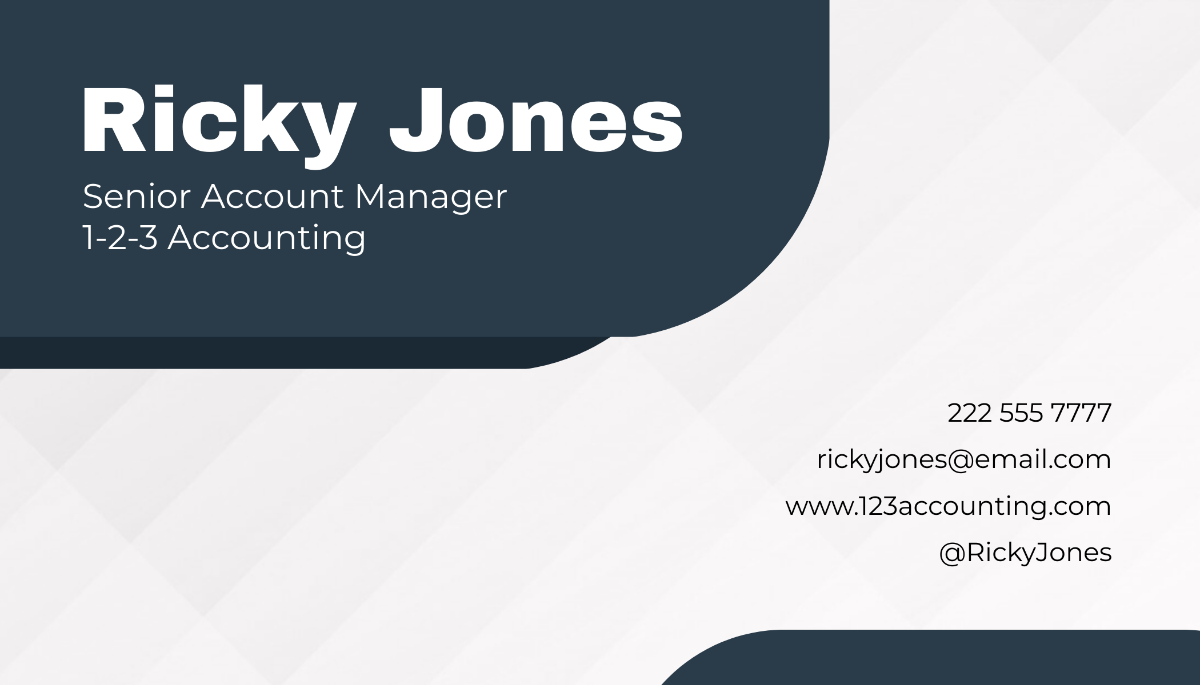 Blank Corporate Business Card