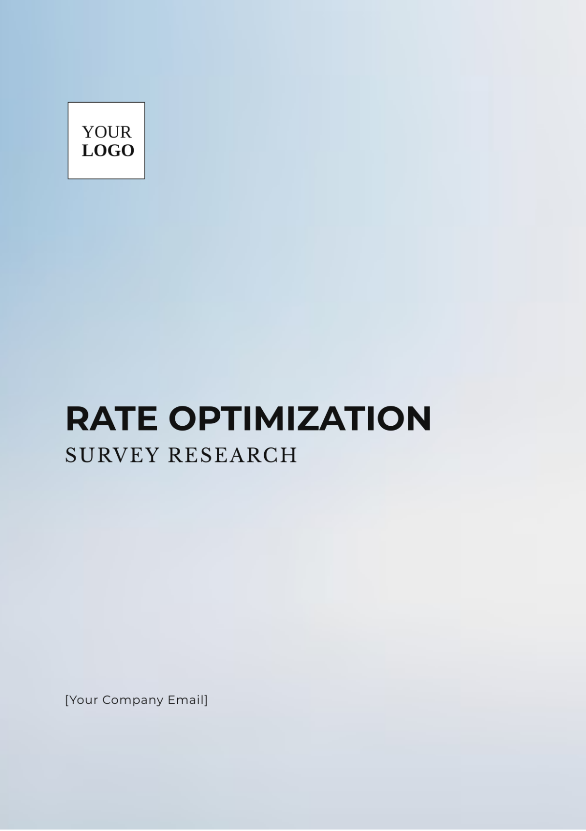 Rate Optimization Survey Research Template - Edit Online & Download