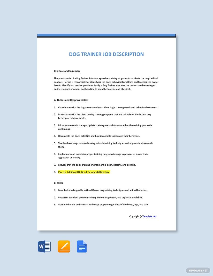 FREE Dog Pages Template Download