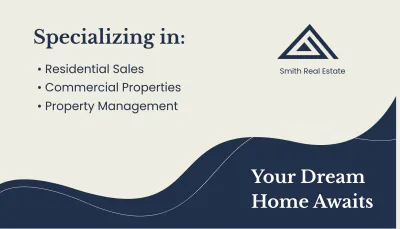 Free Real Estate Background Business Card Template to Edit Online