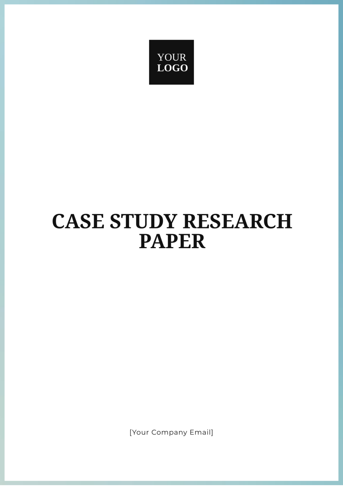 Free Case Study Research Paper Template