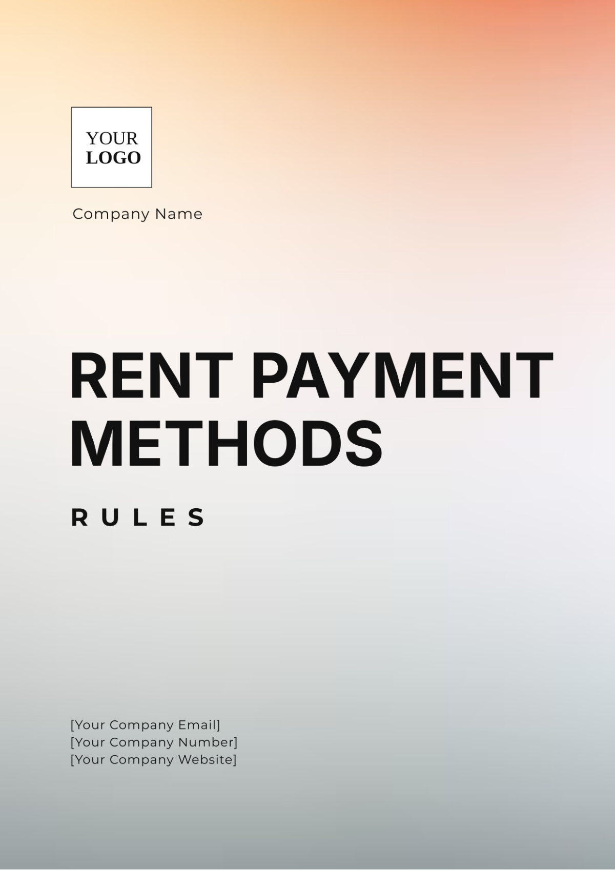 Rent Payment Methods Rules Template - Edit Online & Download