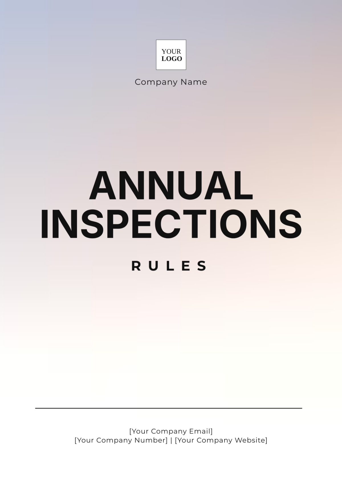 Annual Inspections Rules Template - Edit Online & Download