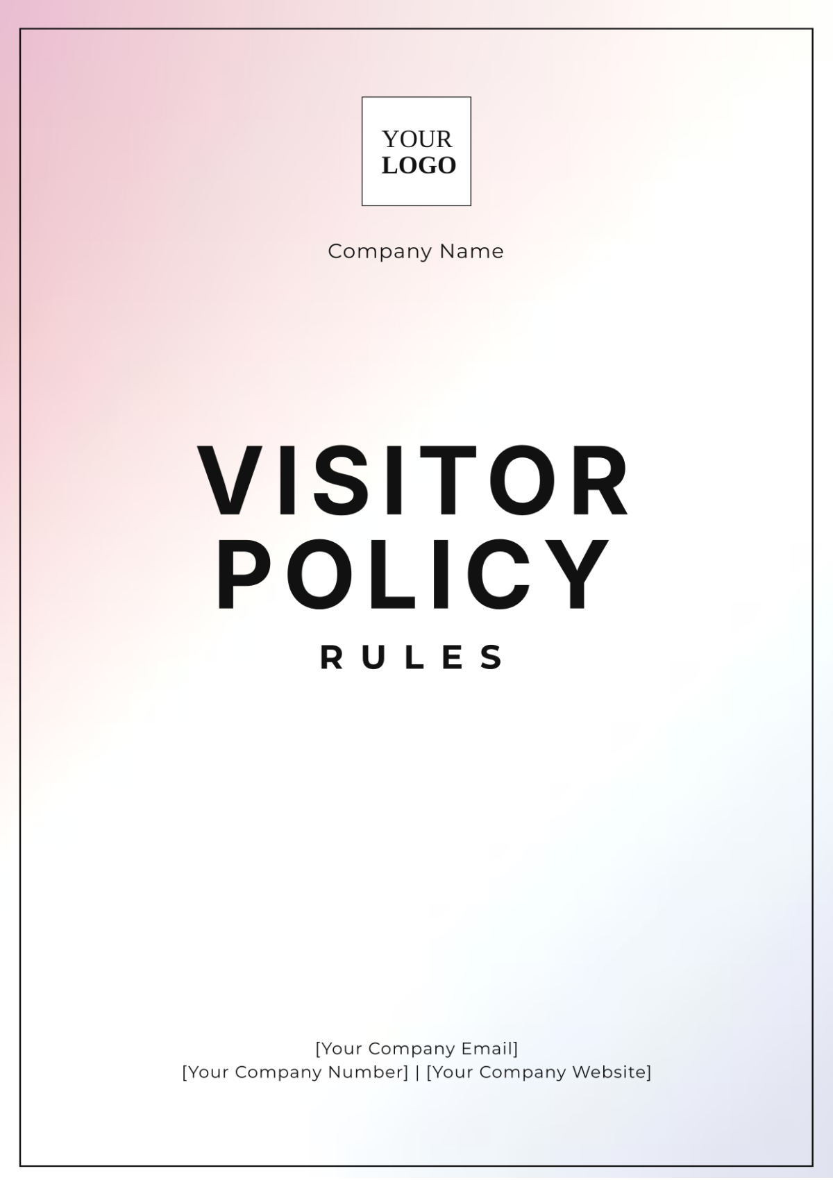 Visitor Policy Rules Template - Edit Online & Download