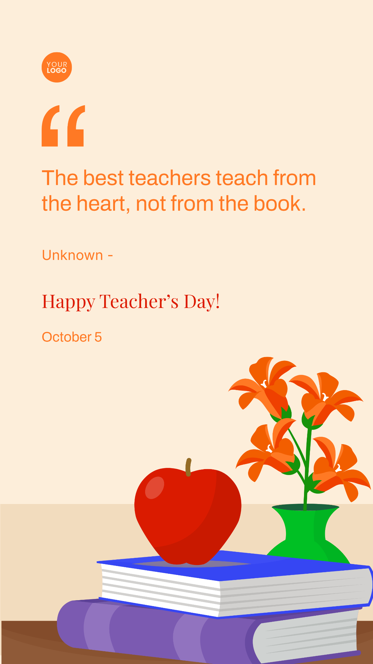 Teachers Day Positive Quote Template - Edit Online & Download