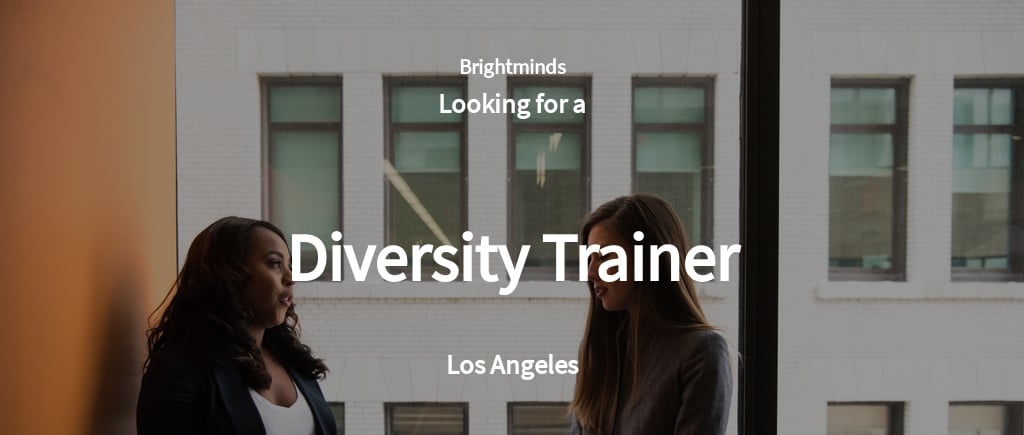 Free Diversity Trainer Job Ad/Description Template.jpe