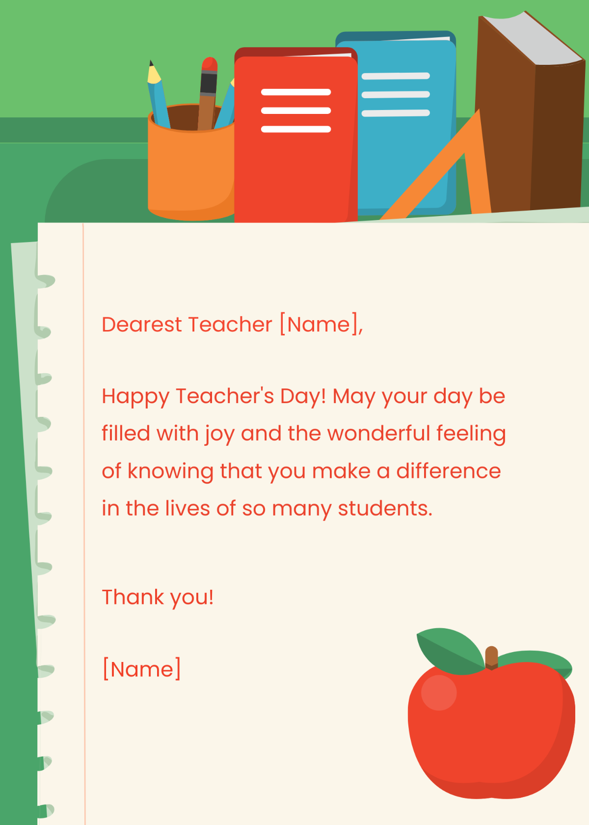 Teacher's Day Good Morning Message Template - Edit Online & Download