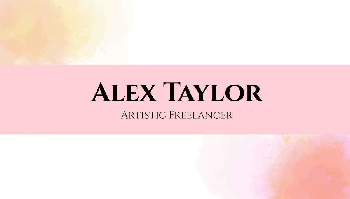 Artistic Freelancer Business Card Template - Edit Online & Download