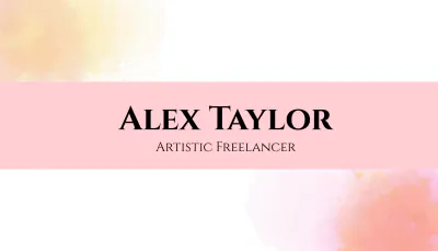 Free Artistic Freelancer Business Card Template to Edit Online