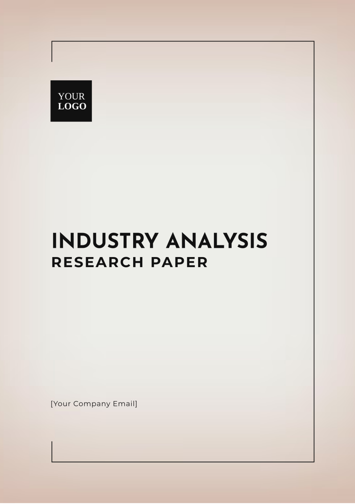 Industry Analysis Research Paper Template