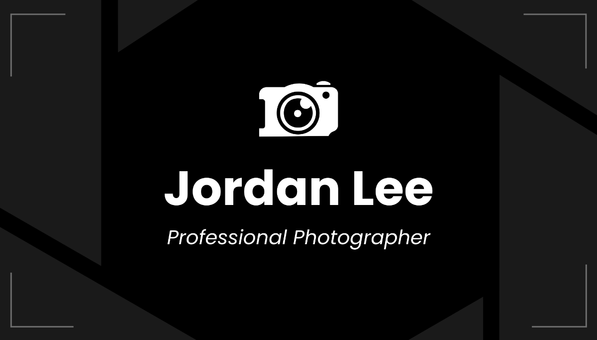 Photography Business Business Card Template - Edit Online & Download