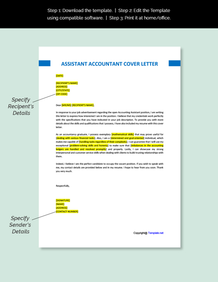 How To Write A Cover Letter For Accounts Assistant