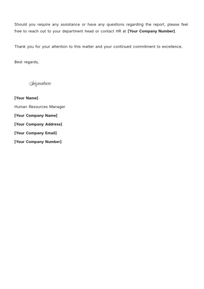 Free Employee Reminder Memo Letter Template to Edit Online