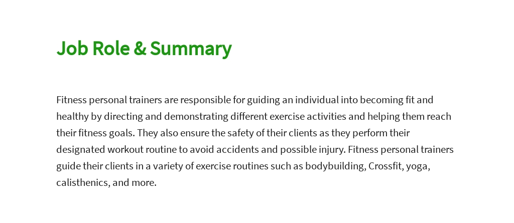 Free Fitness Personal Trainer Job Ad and Description Template 2.jpe
