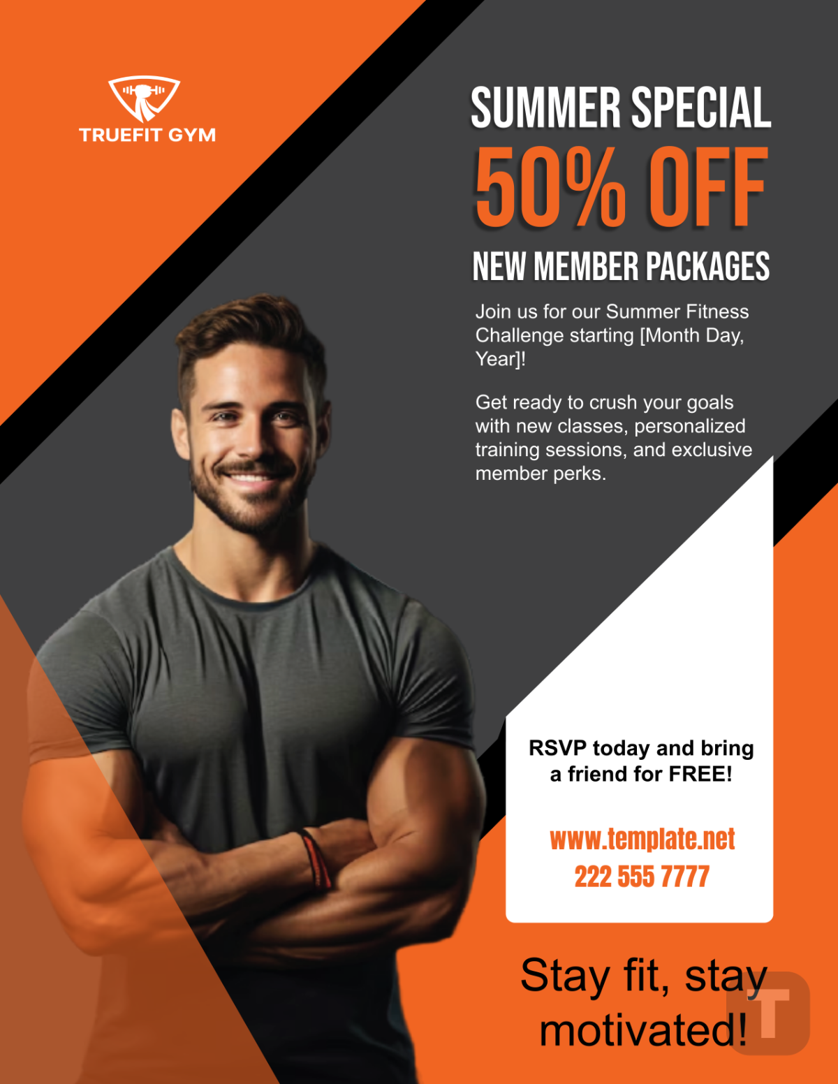 Gym Announcement Flyer Template - Edit Online & Download