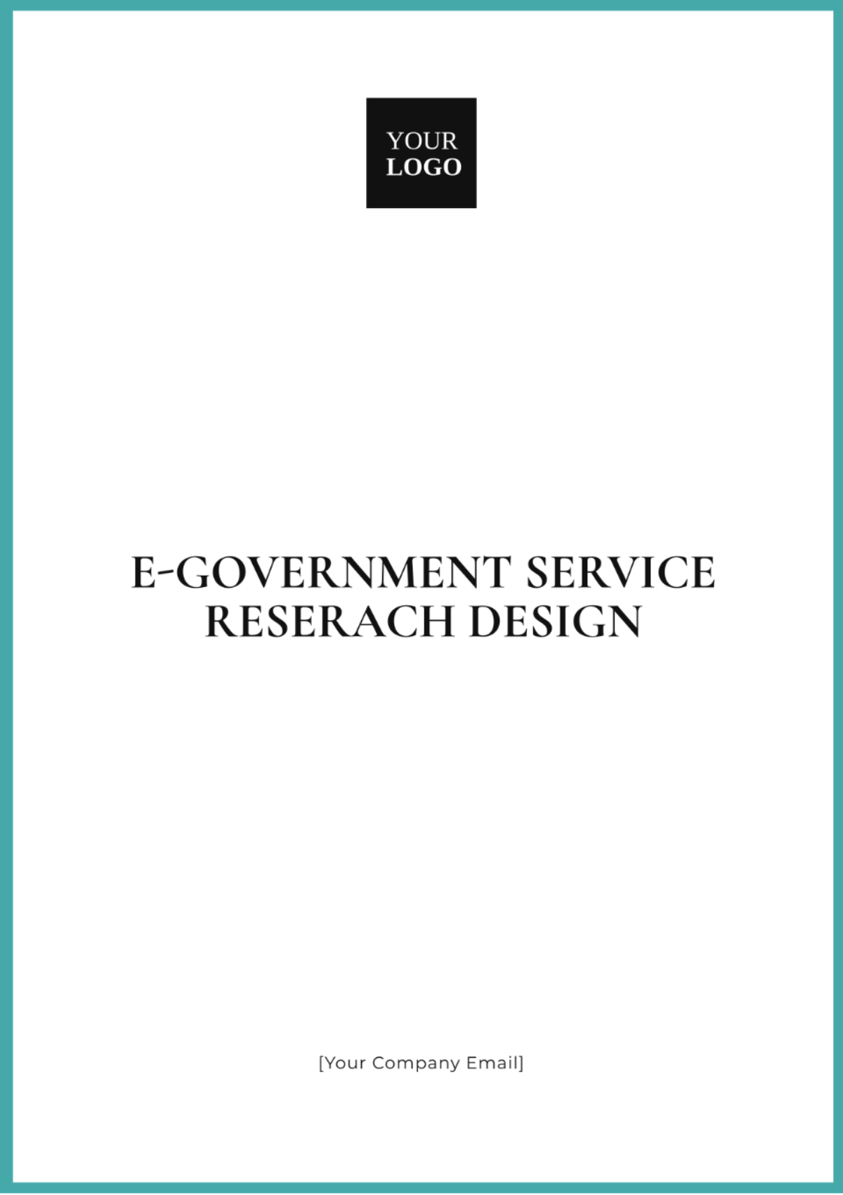 E-Government Service Research Design Template - Edit Online & Download