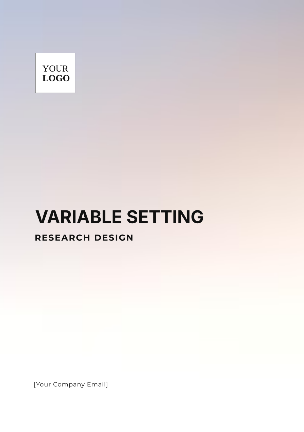 Variable Setting Research Design Template - Edit Online & Download