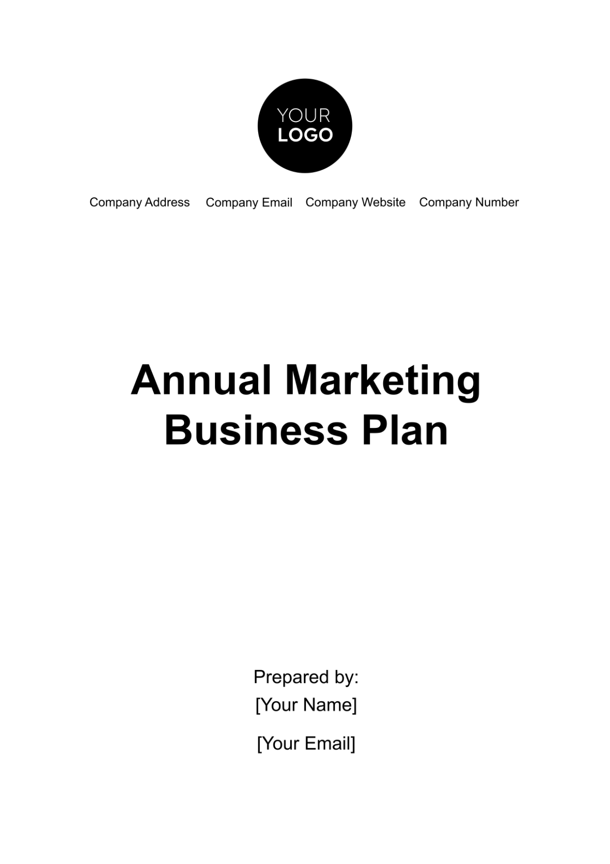 Annual Marketing Business Plan Template - Edit Online & Download