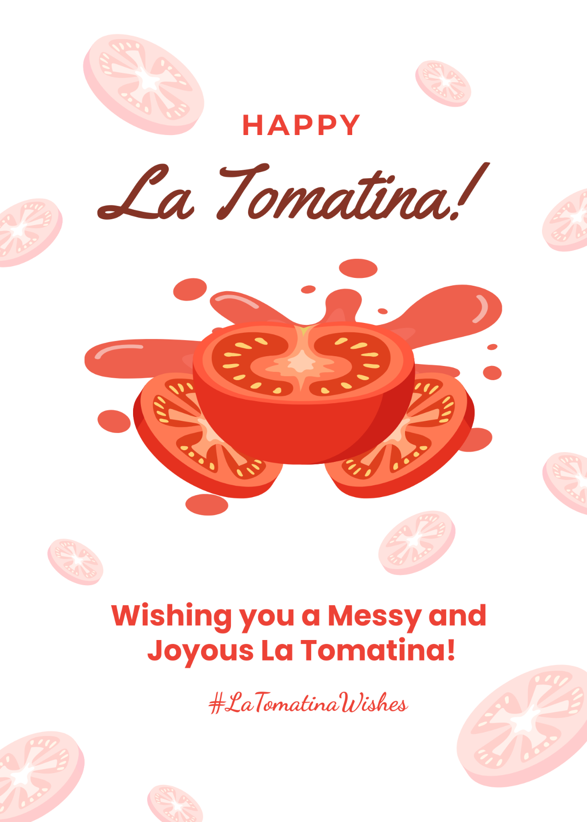 La Tomatina Wishes Template - Edit Online & Download