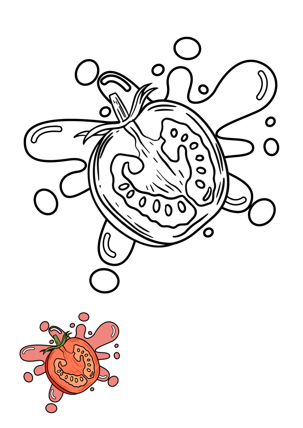 La Tomatina Coloring Page Template - Edit Online & Download