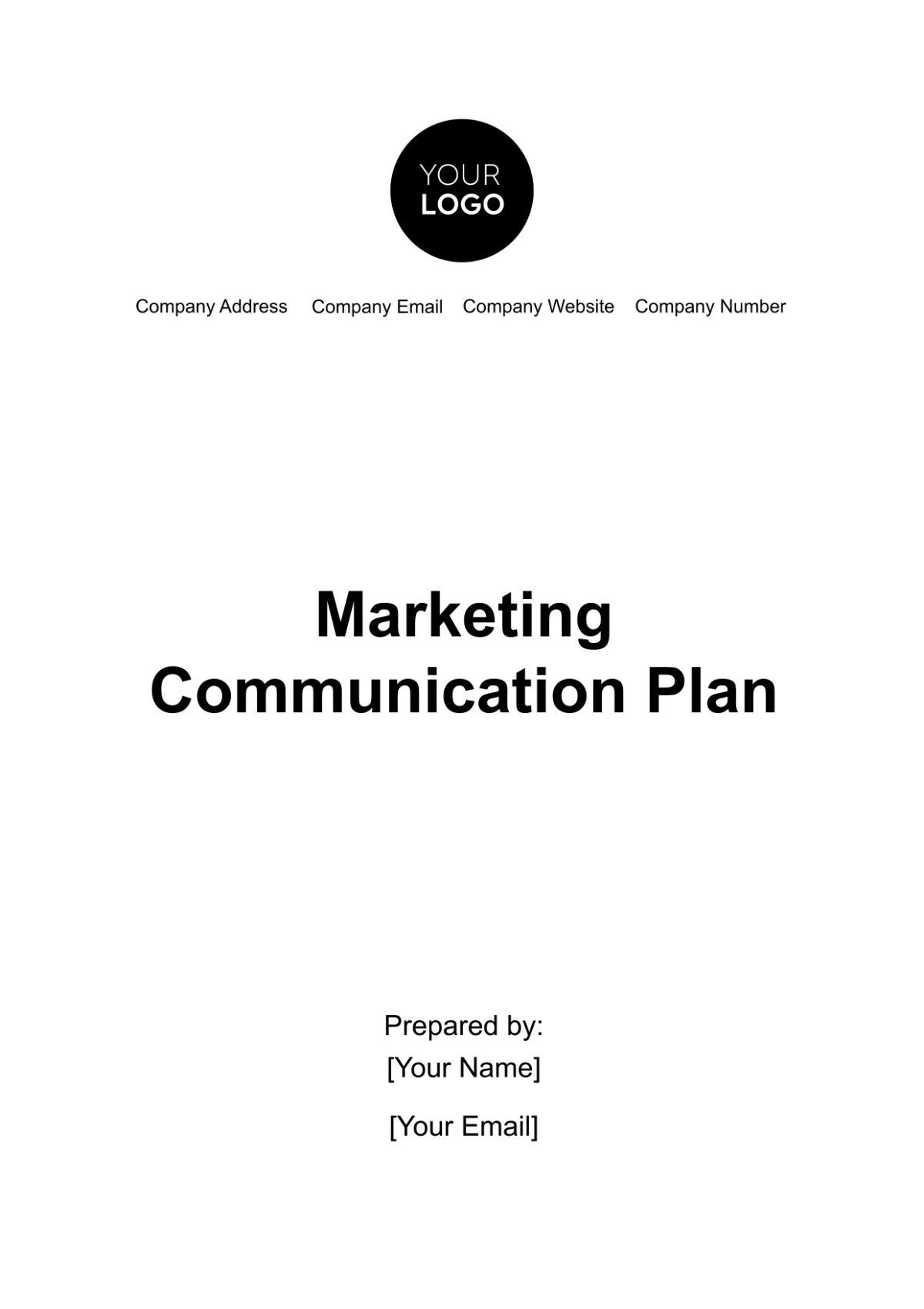 Marketing Communication Plan Template - Edit Online & Download