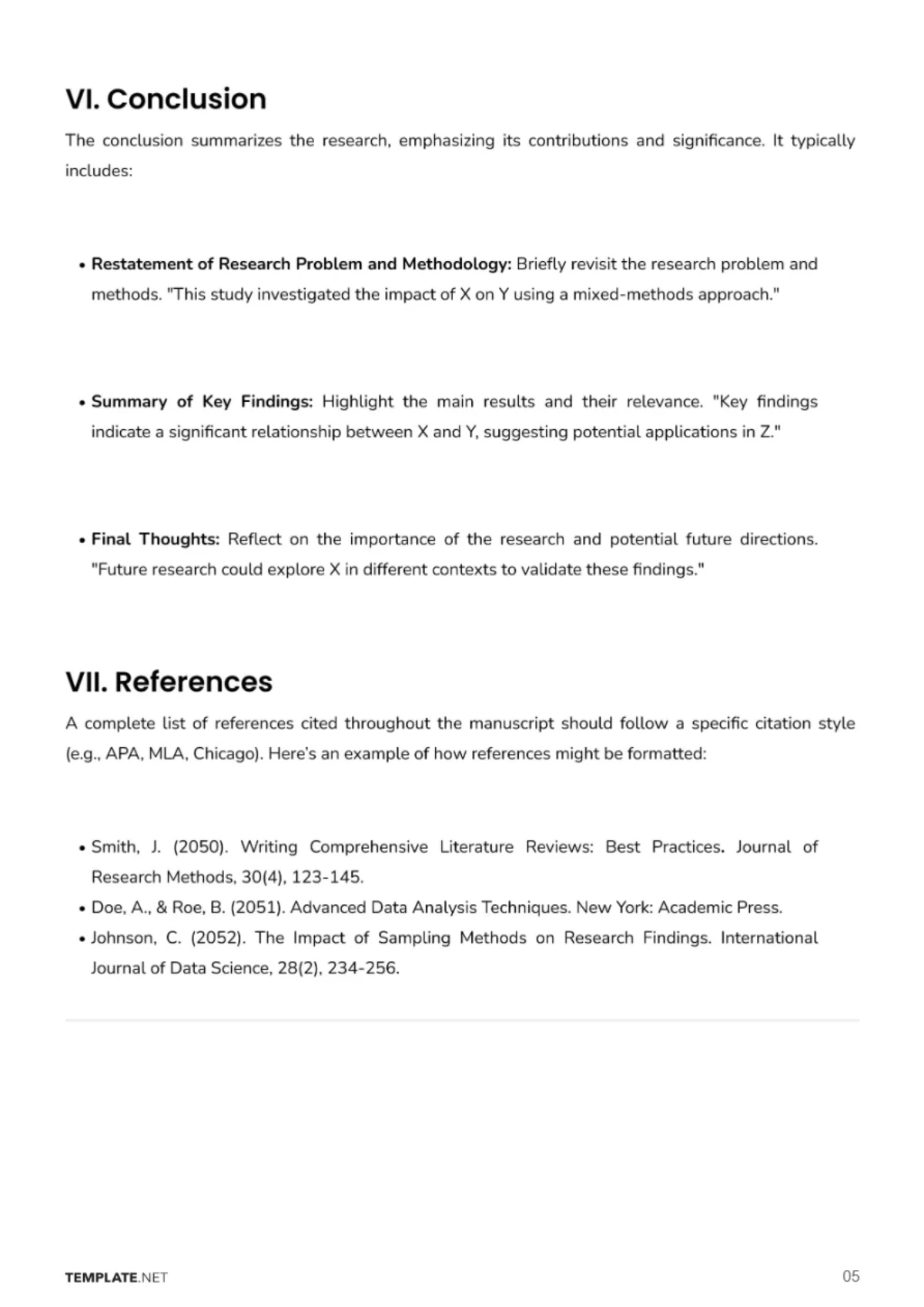 Free Manuscript Writing Research Process Template to Edit Online