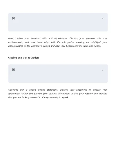 Free Blank Entry Level Cover Letter Template to Edit Online