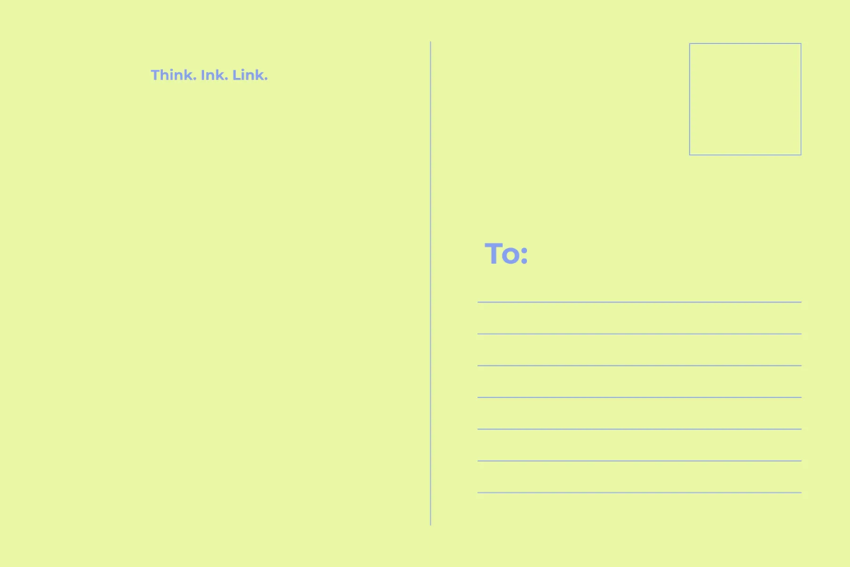 Free Bold Minimalist Post Card Template to Edit Online