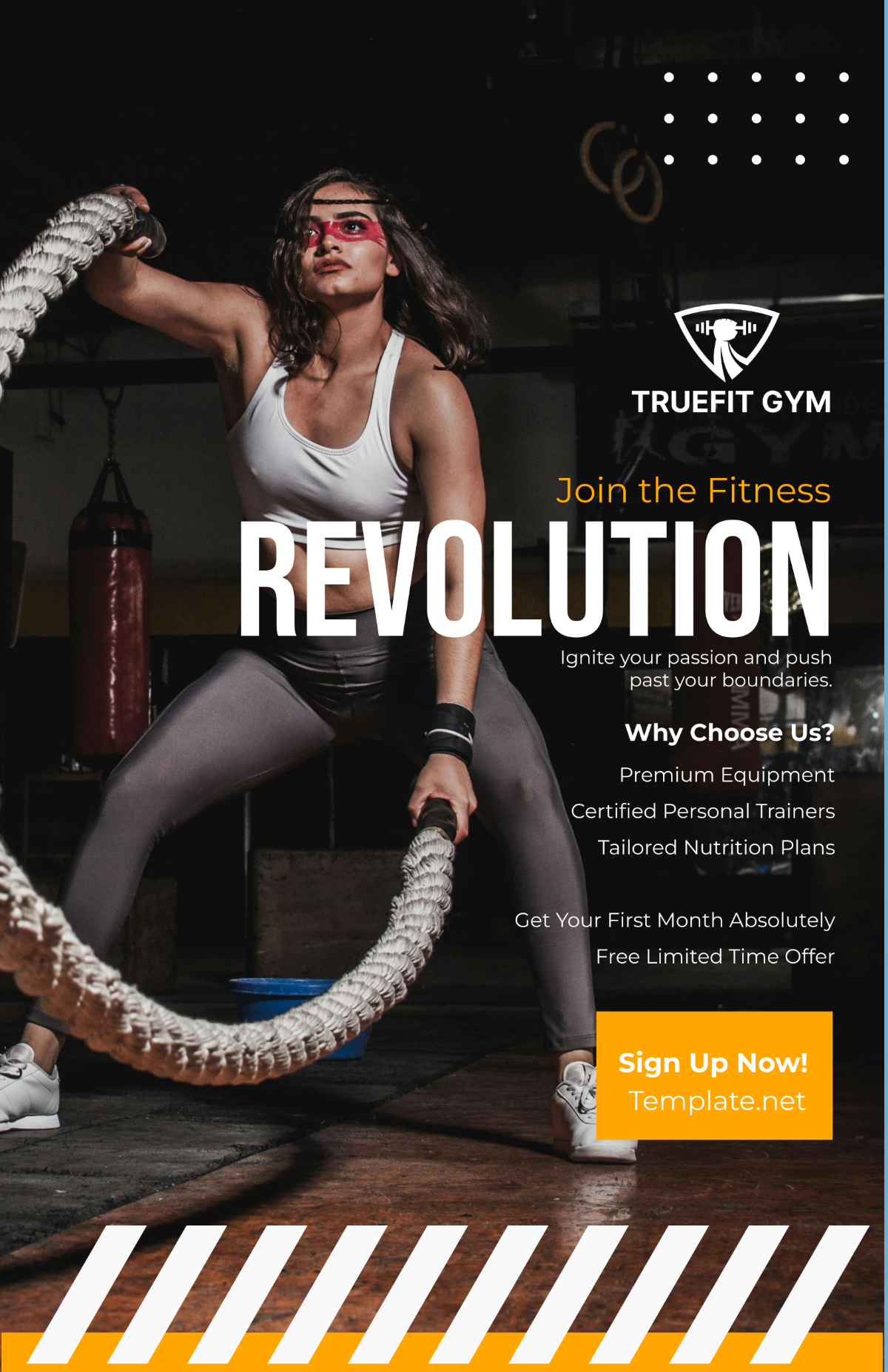 Free Gym Advertisement Poster Template