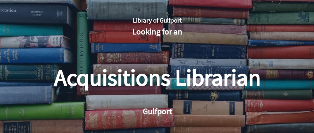 Free Acquisitions Librarian Job Ad and Description Template.jpe