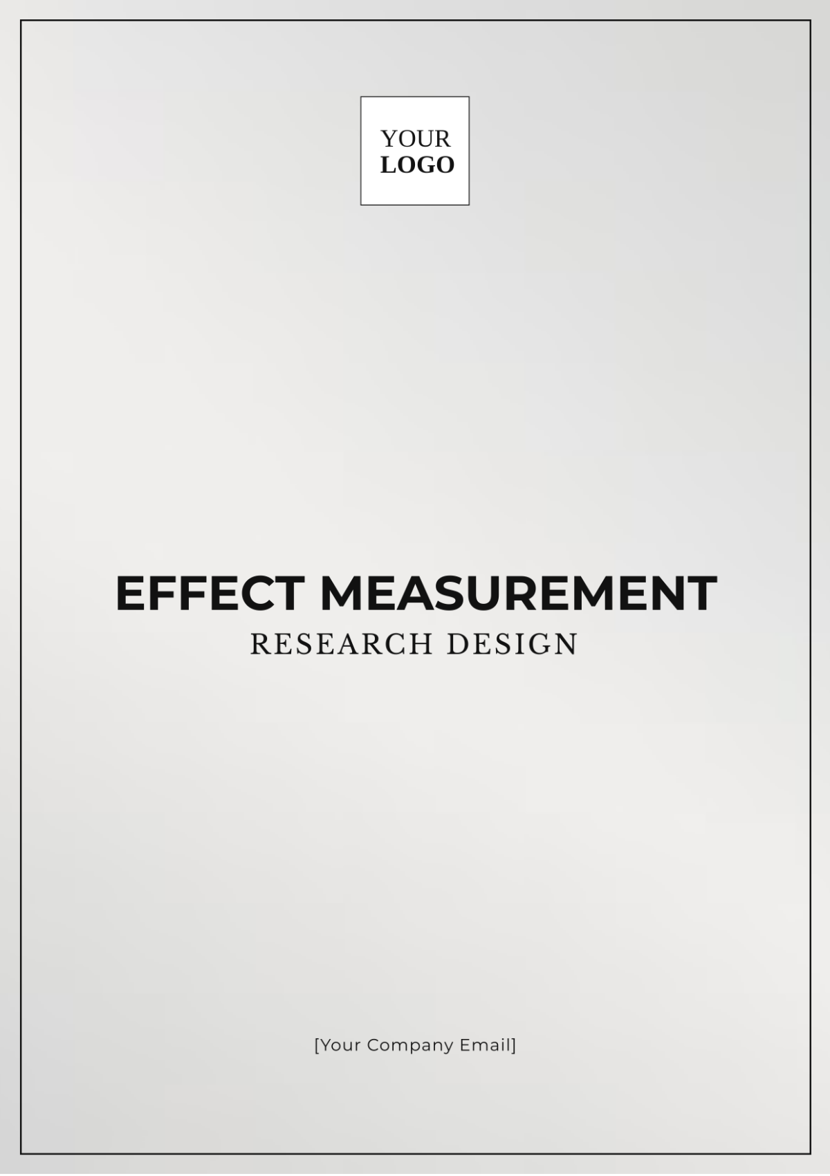 Effect Measurement Research Design Template - Edit Online & Download