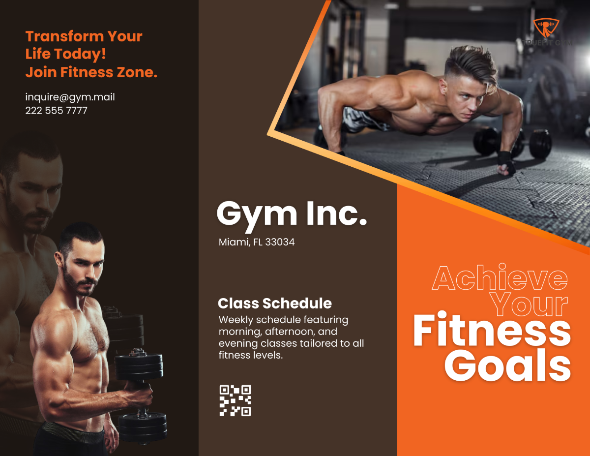 Gym Digital Brochure Template - Edit Online & Download