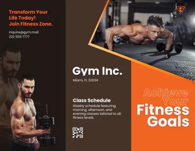 Free Gym Digital Brochure Template to Edit Online