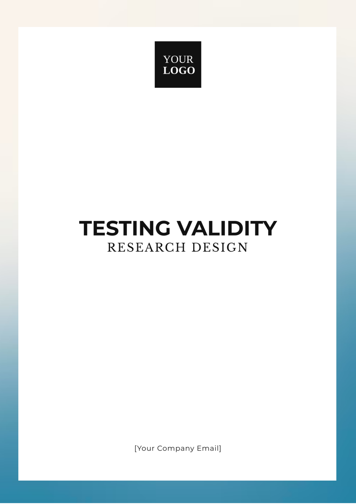 Testing Validity Research Design Template - Edit Online & Download