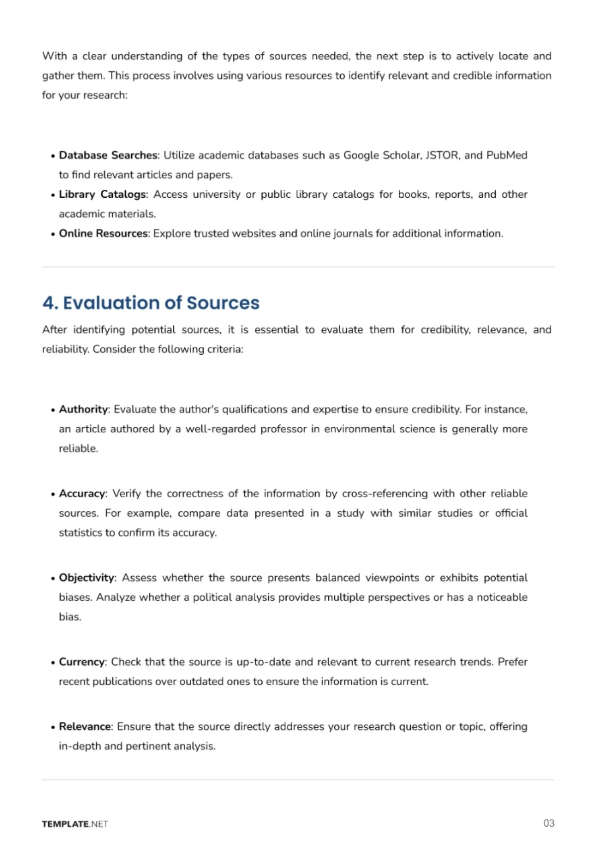 Free Citation Source Research Process Template to Edit Online