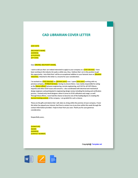 FREE Academic Librarian Sample Cover Letter Template In Google Docs 