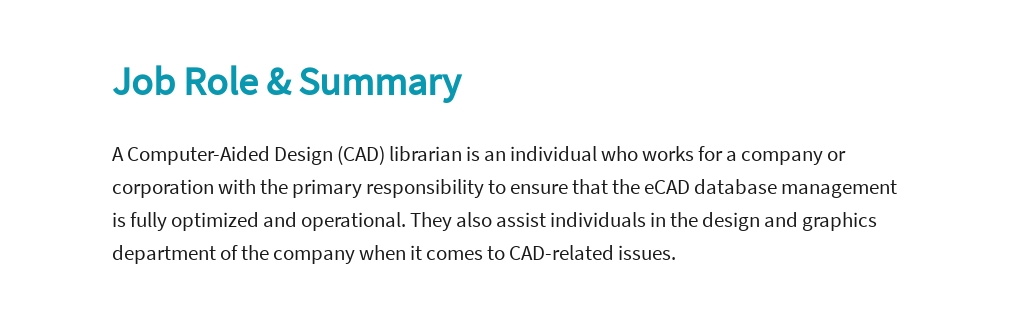 Free CAD Librarian Job Ad/Description Template 2.jpe