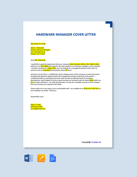 risk manager cover letter