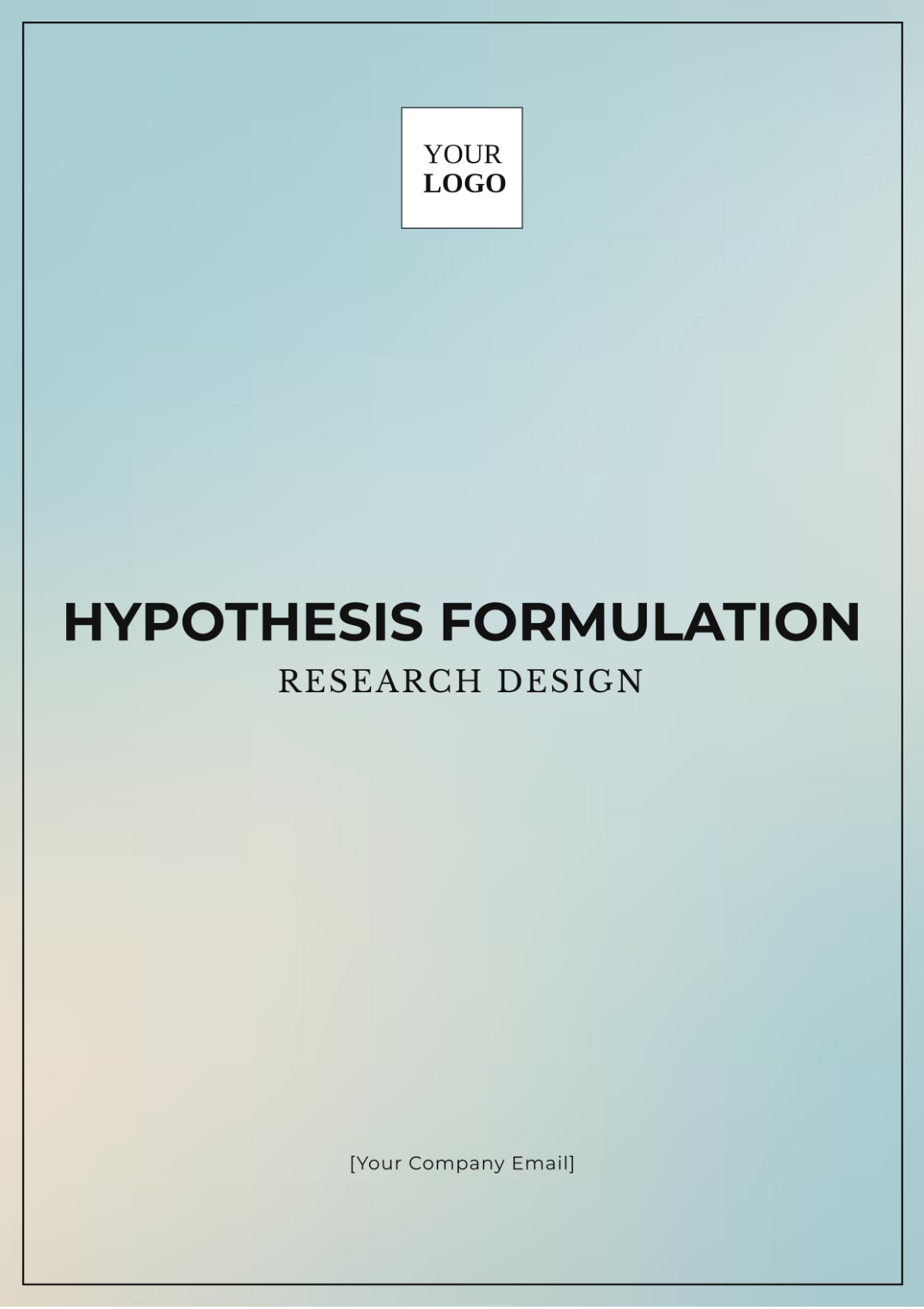 Hypothesis Formulation Research Design Template - Edit Online & Download