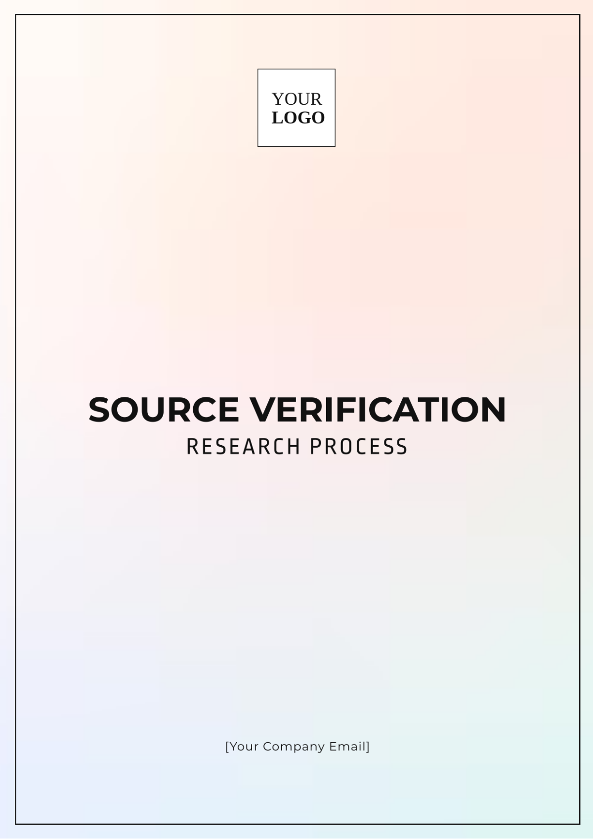 Source Verification Research Process Template - Edit Online & Download