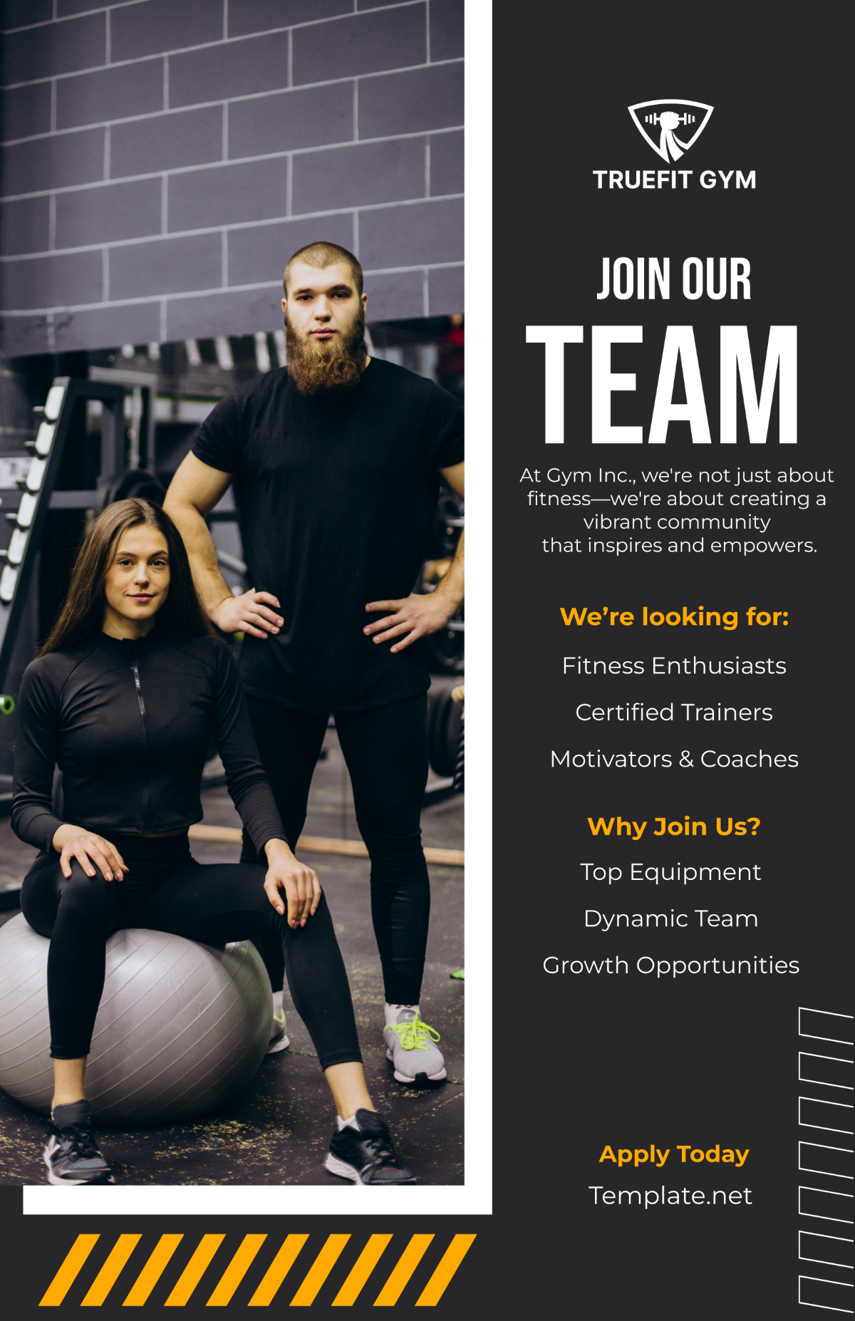 Free Gym Team Poster Template