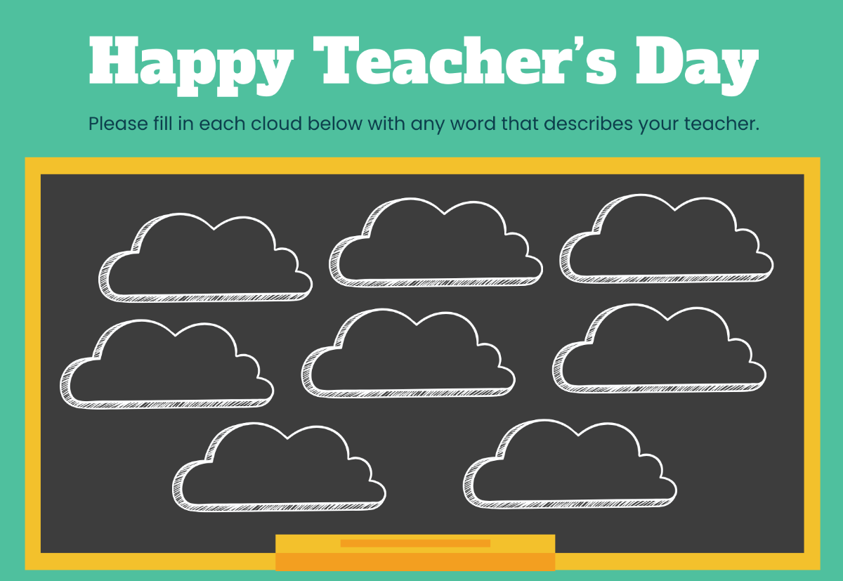 Teachers Day Activity Card Template - Edit Online & Download