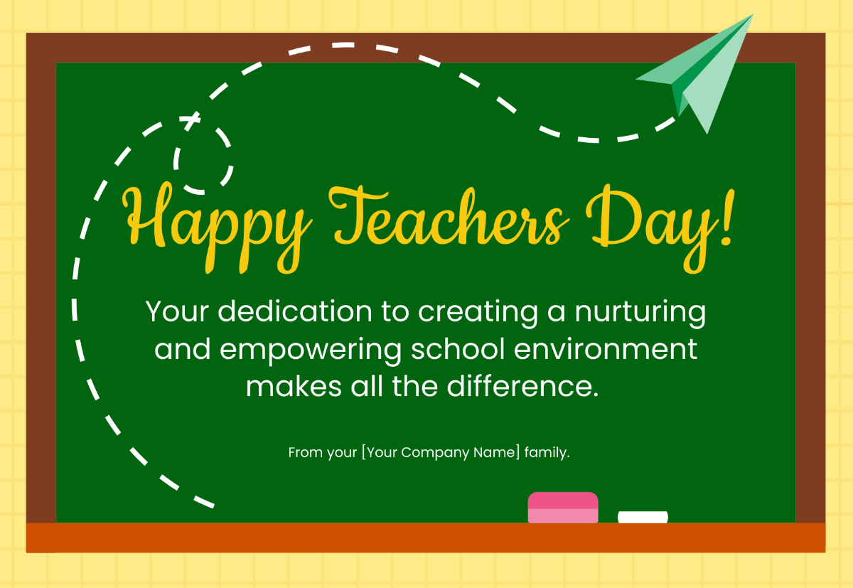 Happy Teachers Day Card Template - Edit Online & Download