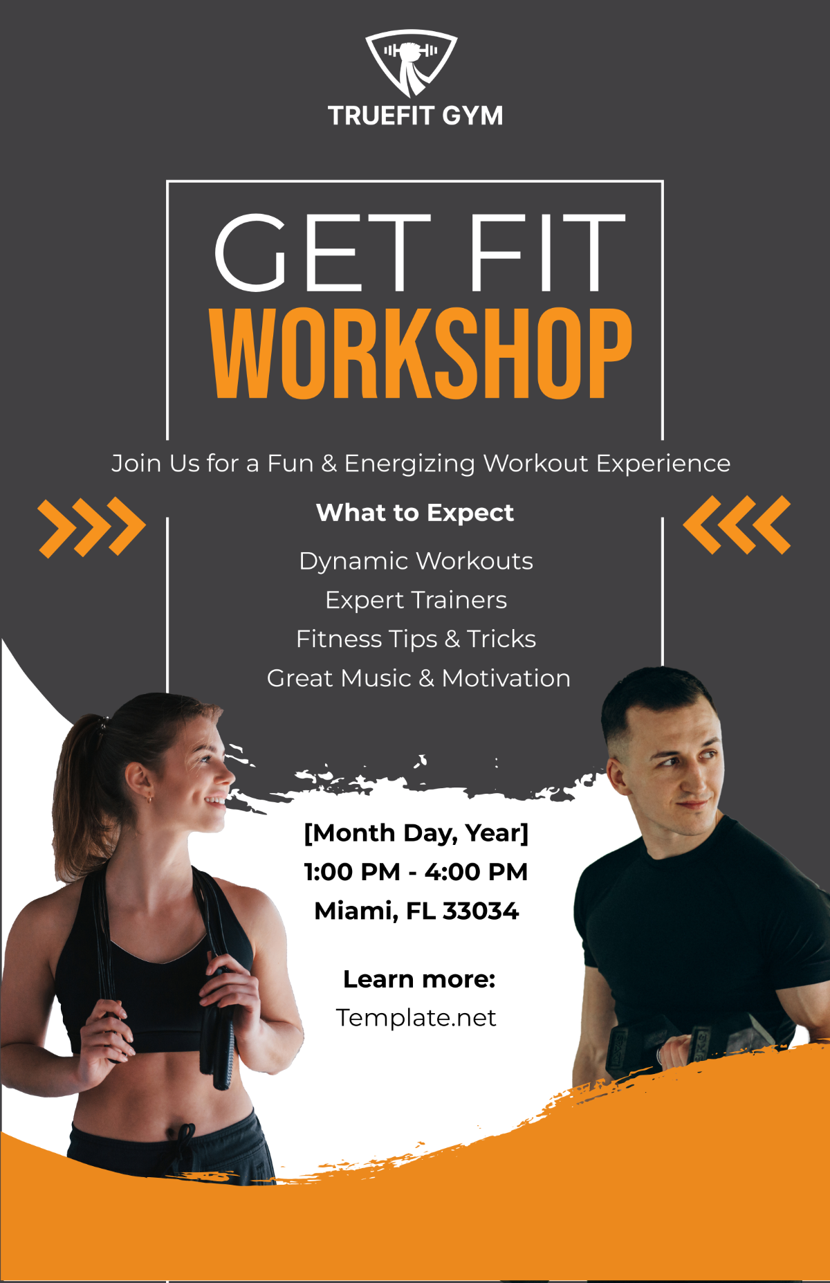 Free Gym Workshop Poster Template