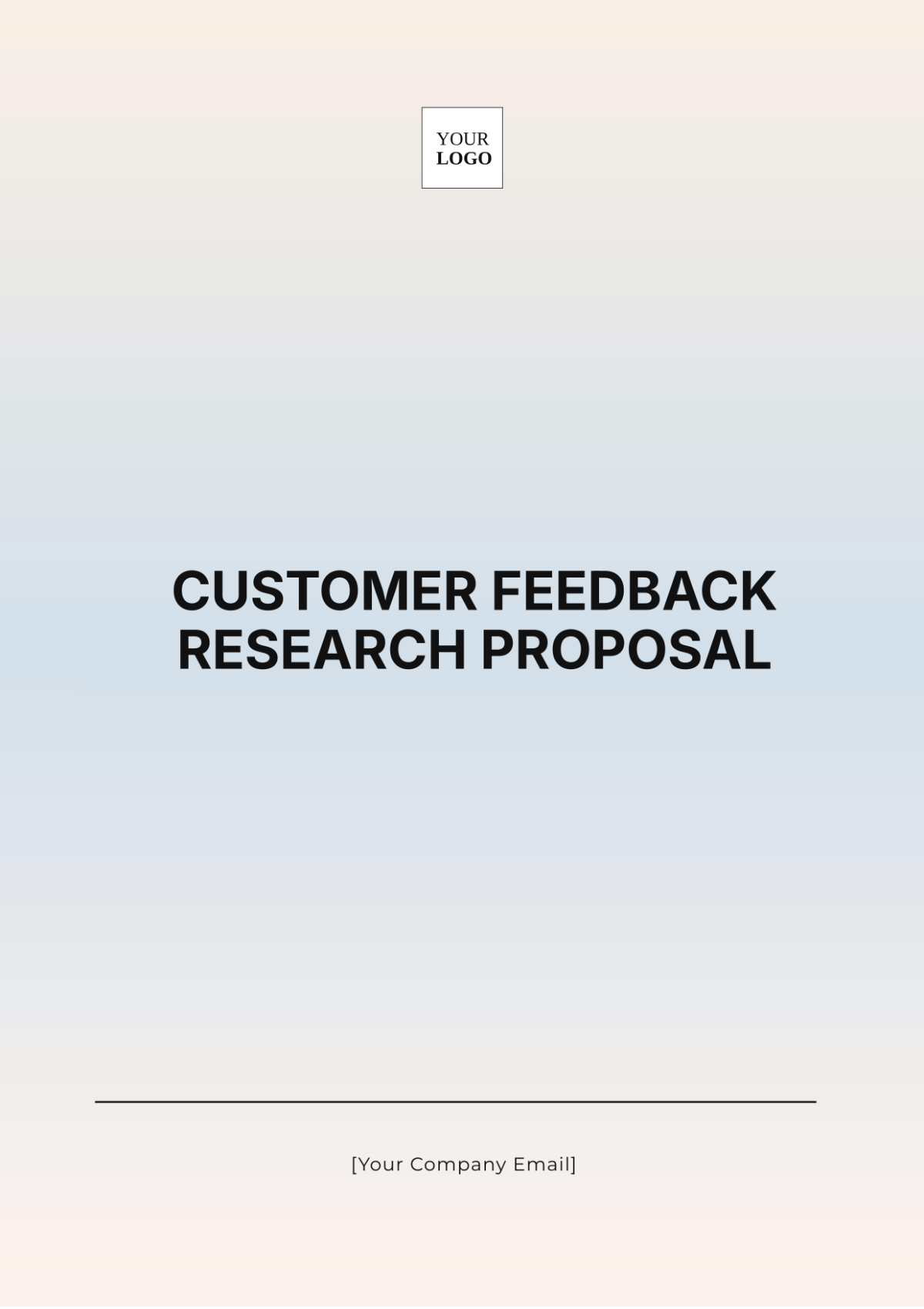 Customer Feedback Research Proposal Template - Edit Online & Download